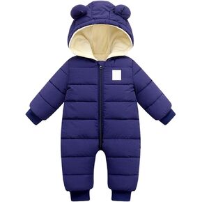 Newborn Baby Winter Warm Hooded Thick Down Jumpsuit Romper Jacket Overcoat For Boys Girls Fall Jacket Coat