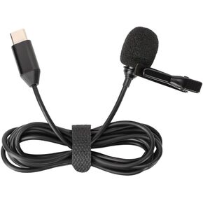 Professional Lavalier Clip On Microphone Mic for 360 Camera Phone Noise Cancelling Microphone with Clip On