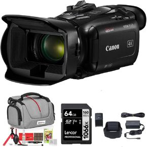 Canon Vixia HF G70 UHD 4K Camcorder Bundle with Camera Bag with Accessories, and 64GB Memory Card