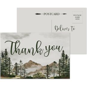 Yuansail Safari Baby Shower Thank You Postcards, Jungle Animal Floral Appreciation Post Cards, 25 cards – (bb002-ganxie)