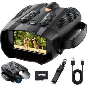 Night Vision Goggles for Adults 4k: Tactical Binoculars with Camera - Infrared Goggles for Hunter - Digital Electronics Gift - Hunting Gifts for Men/Dad/Husband - Cool Tech Gadgets for Camping/Boating