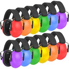 amylove 12 pcs أطفال حماية الأذن من الضوضاء إلغاء سماعات الرأس فطائر الأذن بلوك 27 ديسيبل لخفض الضوضاء في السمع (نوبة الطفل (استخدام الرضع) ، نمط الطفل ، لون الباستيل)