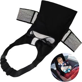 Baby Airplane Bed, Baby Travel Essentials for Flying, Toddler Airplane Seat Extender, Plane Portable High Chair Harness Seat for Infant-Black