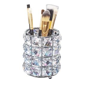 Lugunu Makeup Brush Holder Organizer Crystal Vanity Decor Bling Personicized Combs Bruses Pen Ben Box (Crystal Pot)
