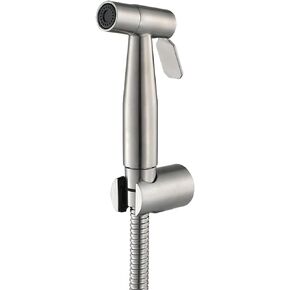 Handheld Bidet Sprayer with Angle Vavle, Stainless Steel Toilet Cleaner Bidet Sprayer Set, Baby Cloth Diaper Sprayer and Shower Wash Hose,Brushed