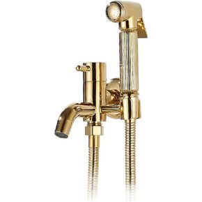 Shower System, Handheld Bidet Sprayer for Toilet Brass d Baby Cloth Diaper Sprayer Portable Bidet Faucet with Bidet Hose and Bracket, for Feminine Wash, Pet Washing, Easy to Install