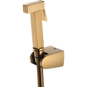 Handheld Bidet Sprayer for Toilet, Baby Cloth Diaper Sprayer, Stainless Steel Toilet Cleaner Bidet Sprayer Set,Titanium Gold Square