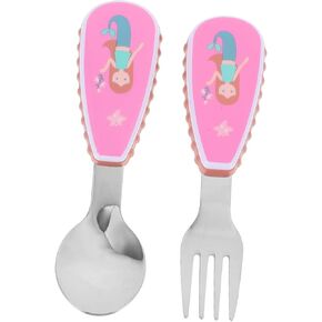 1Set Utensils Handle for Boy Girl and Non Slip Grip for Home and Travel