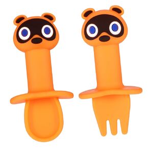 2Pcs Spoon Fork Set Adorable Cartoon Tableware for Safe Dining for Little Hands Easy to Grip Fun Mealtime Experience