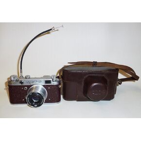 FED-2 Soviet USSR Rangefinder Camera 35mm INDUSTAR-26m 2.8/50 Bordo