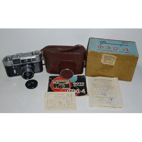 FED-4 Soviet Ukrainian Rangefinder Camera Lens INDUSTAR-61 2.8/52 in Box+Manual