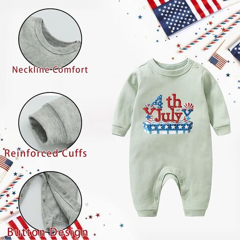 Personalized 4th of July Baby Boy Outfit, 4th of July Outfits for Girls, Custom Newborn Coming Home from Hospital Outfit in Saudi Arabia