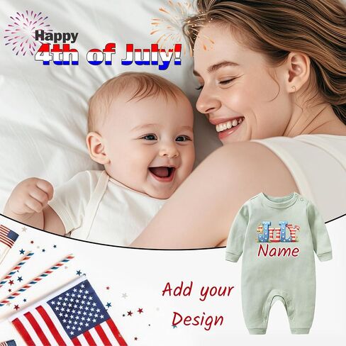 Personalized 4th of July Baby Boy Outfit, 4th of July Outfits for Girls, Custom Newborn Coming Home from Hospital Outfit in Saudi Arabia
