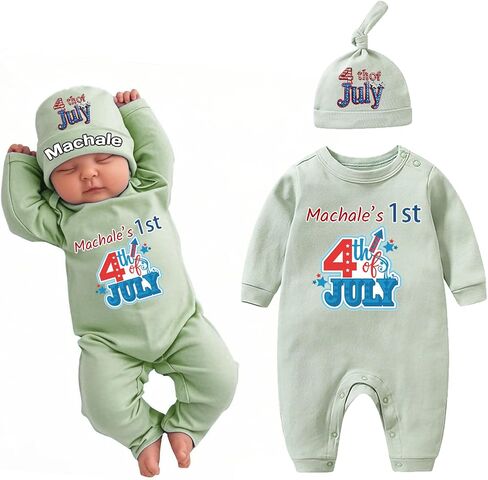 Personalized 4th of July Baby Boy Outfit, 4th of July Outfits for Girls, Custom Newborn Coming Home from Hospital Outfit in Saudi Arabia