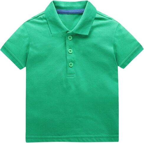 Toddler Solid P𝗼lo Shirt Baby Boys Kids Dress Short Sleeve Tees Tops Cotton Soft Lapel Neck Summer Clothes Casual Tops in Saudi Arabia