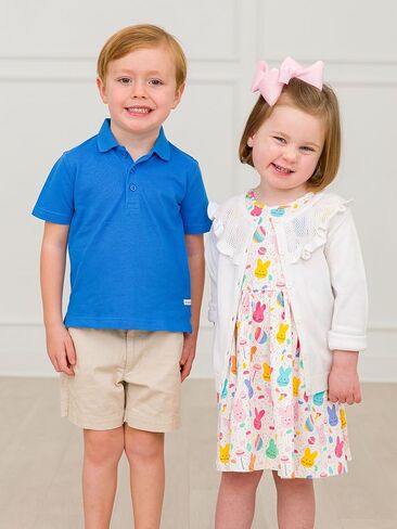 RUGGEDBUTTS Baby/Toddler Boys Short Sleeve Collared Neck Polo Shirt in Kuwait