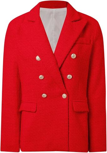 Womens Casual Long Sleeve Double Breasted Open Front Jackets Work Suits Women Maternity Coat Womens Coat in Saudi Arabia