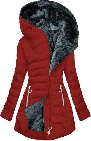 Ceboyel Winter Coats For Women With Hood Fleece Lined Thicken Puffer Coat Sherpa Warm Jackets Trendy 2023 Outfits Clothes in Saudi Arabia