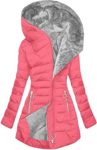 Ceboyel Winter Coats For Women With Hood Fleece Lined Thicken Puffer Coat Sherpa Warm Jackets Trendy 2023 Outfits Clothes in Saudi Arabia