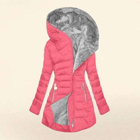 Ceboyel Winter Coats For Women With Hood Fleece Lined Thicken Puffer Coat Sherpa Warm Jackets Trendy 2023 Outfits Clothes in Saudi Arabia