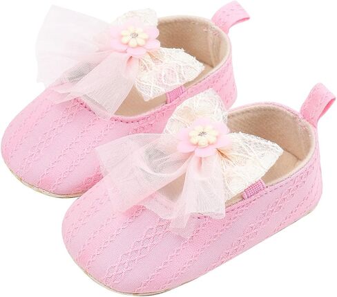 Baby Infant Canvas Sandals Bow Lace Strap Closed Toe Ankle Shoes Wedding Formal Newborn Princess Shoes Flat Non Slip in Saudi Arabia