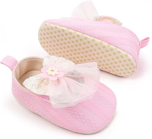 Baby Infant Canvas Sandals Bow Lace Strap Closed Toe Ankle Shoes Wedding Formal Newborn Princess Shoes Flat Non Slip in Saudi Arabia