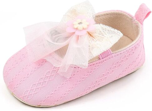 Baby Infant Canvas Sandals Bow Lace Strap Closed Toe Ankle Shoes Wedding Formal Newborn Princess Shoes Flat Non Slip in Saudi Arabia