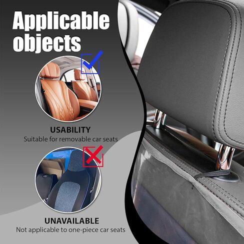 4 حزمة حصيرة كبيرة للسيارات حصيرة المقعد الخلفي ، وغطاء المقعد الخلفي المقاوم للماء للأقدام ، وسادة ركلة مقعد المقعد في المقعد لمعظم المركبات من الخدوش الطينية (حافة رمادية) in Kuwait