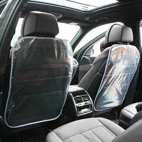 4 حزمة حصيرة كبيرة للسيارات حصيرة المقعد الخلفي ، وغطاء المقعد الخلفي المقاوم للماء للأقدام ، وسادة ركلة مقعد المقعد في المقعد لمعظم المركبات من الخدوش الطينية (حافة رمادية) in Kuwait