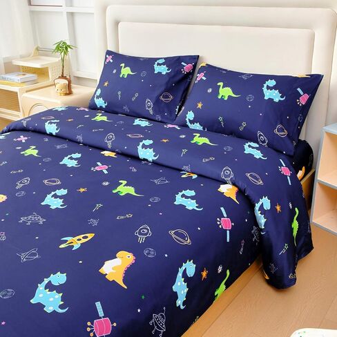 MICORAL Kids Twin Sheet Set Wild Animal, 3 Pieces Sheets for Boys & Girls, Soft Printed Microfiber Bed Sheets, Deep Pocket Cozy Toddler Bedding Set in Saudi Arabia