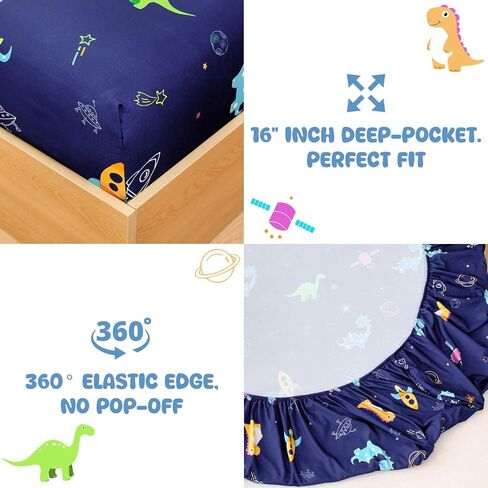 MICORAL Kids Twin Sheet Set Wild Animal, 3 Pieces Sheets for Boys & Girls, Soft Printed Microfiber Bed Sheets, Deep Pocket Cozy Toddler Bedding Set in Saudi Arabia