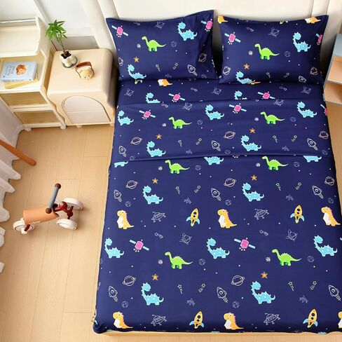 MICORAL Kids Twin Sheet Set Wild Animal, 3 Pieces Sheets for Boys & Girls, Soft Printed Microfiber Bed Sheets, Deep Pocket Cozy Toddler Bedding Set in Saudi Arabia