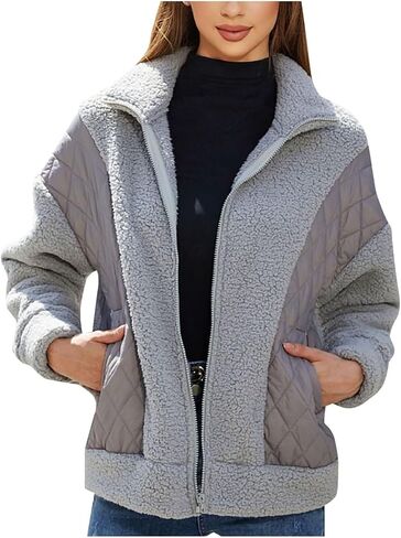 Women's Autumn And Winter New Fashionable Long Sleeved Cardigan Zipper Splicing Women's Coat Fashion Style Women in Saudi Arabia