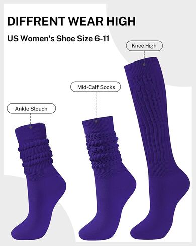 HASMES Slouch Socks Women,Scrunch Socks,Knee High Slouchy Socks for Women in Saudi Arabia