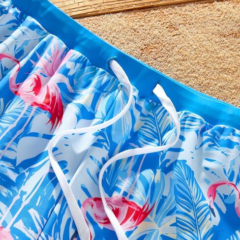 IFFEI Mommy and Me Swimsuit Coconut Tree Printed V Neck One Piece Swimwear Baby Boys: 9-12 Months in Saudi Arabia