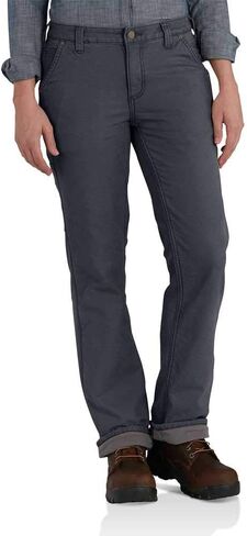 Carhartt Women's Rugged Flex Loose Fit Canvas Fleece-Lined Pant in Saudi Arabia