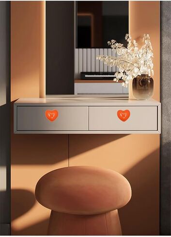 2pcs Orange Drawer Knob Ceramic Cabinet Knobs Kids Room Handle Pull Heart Shape for Toy Organizer Box Bookcase Dresser Drawers in Saudi Arabia