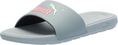 PUMA Women's Cool Cat Slide Sandal, Black-Black, 8 in Saudi Arabia