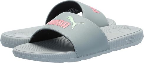 PUMA Women's Cool Cat Slide Sandal, Black-Black, 8 in Saudi Arabia