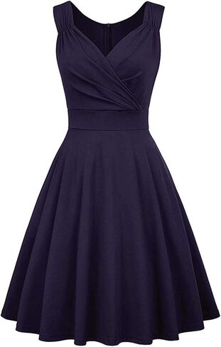 Women'S Sleeveless Wrap V-Neck A-Line Bridesmaid Cocktail Party Dress Summer Slimming Short Wrap Wedding Guest Dress in Saudi Arabia