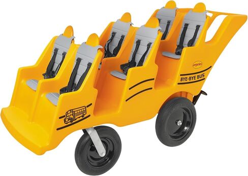Children’s Factory 6-Passenger Bye-Bye Buggy, Daycare Multi-Passenger Stroller With Never-Flat "Fat Tire", Yellow in Saudi Arabia