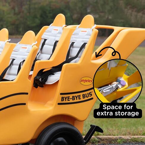 Children’s Factory 6-Passenger Bye-Bye Buggy, Daycare Multi-Passenger Stroller With Never-Flat "Fat Tire", Yellow in Saudi Arabia