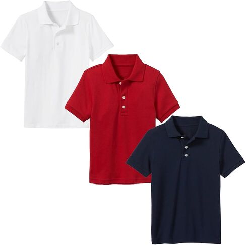 Galaxy by Harvic School Uniform Tagless Polo Tshirt for Toddlers 5-Pack (Sizes 2T - 4T) in Kuwait
