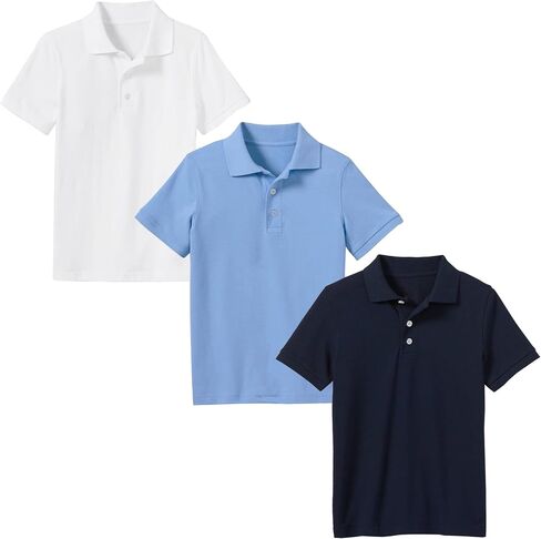 Galaxy by Harvic School Uniform Tagless Polo Tshirt for Toddlers 5-Pack (Sizes 2T - 4T) in Kuwait