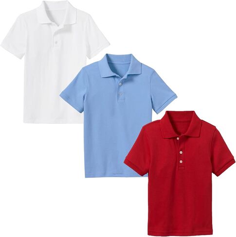 Galaxy by Harvic School Uniform Tagless Polo Tshirt for Toddlers 5-Pack (Sizes 2T - 4T) in Kuwait