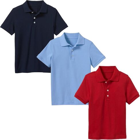 Galaxy by Harvic School Uniform Tagless Polo Tshirt for Toddlers 5-Pack (Sizes 2T - 4T) in Kuwait