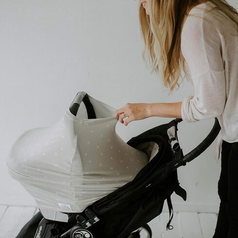 Parker Baby 4 في 1 غطاء مقعد للسيارة للفتيات والفتيان - مظلة Carseat Endrady ، غطاء التمريض ، غطاء عربة البقالة ، غطاء الكرسي المرتفع - "Desert" in Saudi Arabia