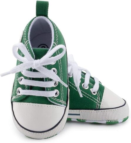 Baby Boys Girls Canvas Sneaker Soft Anti-Slip Sole Newborn Infant First Walkers Canvas Denim Shoes in Saudi Arabia