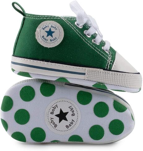Baby Boys Girls Canvas Sneaker Soft Anti-Slip Sole Newborn Infant First Walkers Canvas Denim Shoes in Saudi Arabia