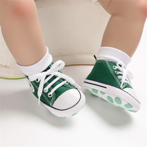 Baby Boys Girls Canvas Sneaker Soft Anti-Slip Sole Newborn Infant First Walkers Canvas Denim Shoes in Saudi Arabia